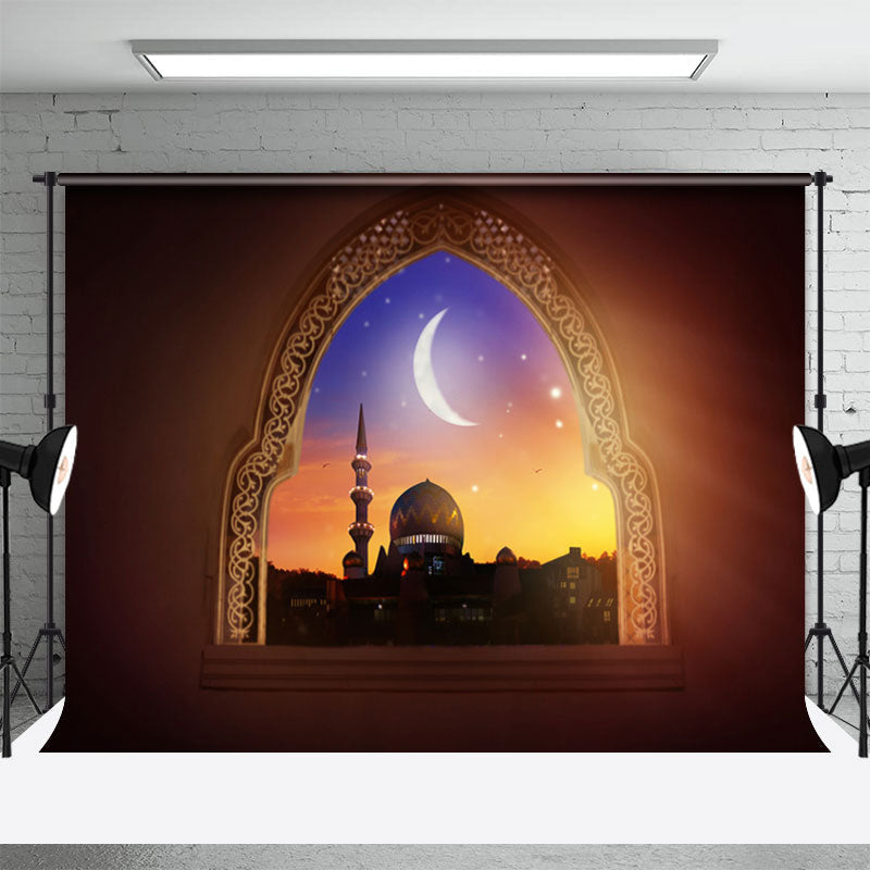 Lofaris Bokeh Dawn Scene Ramadan Rubarak Party Backdrop