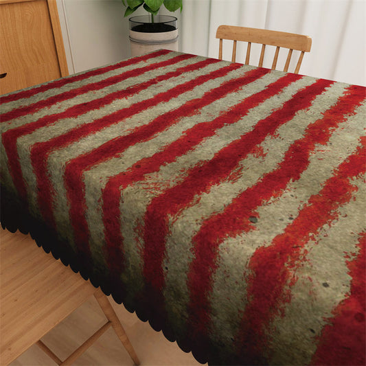 Lofaris Boland Horror Clown Red Stripes Decorative Tablecloth