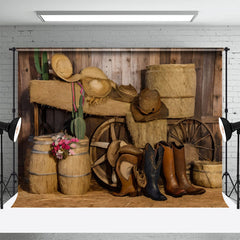 Lofaris Boots Haystack Western Cowboy Architecture Backdrop