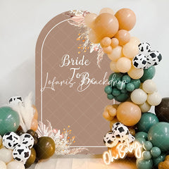 Lofaris Bride To Be Boho Floral Wedding Party Arch Backdrop