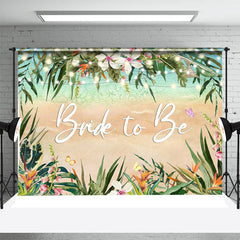 Lofaris Bride To Be Floral Sand Sea Bridal Shower Backdrop