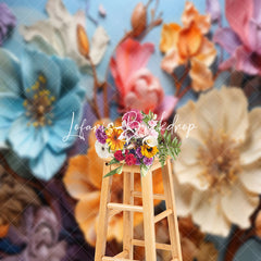 Lofaris Bright Colorful Floral Fine Art Photography Backdrop