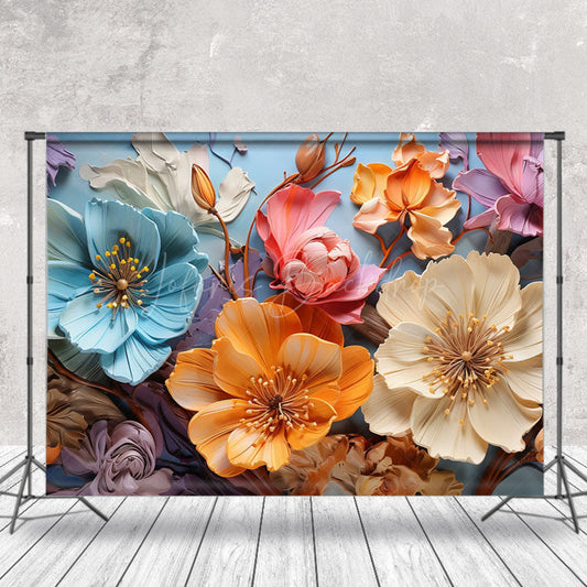 Lofaris Bright Colorful Floral Fine Art Photography Backdrop