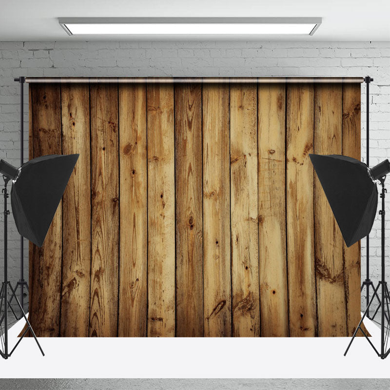 Lofaris Brown Retro Wood Grain Wall Backdrop For Photography
