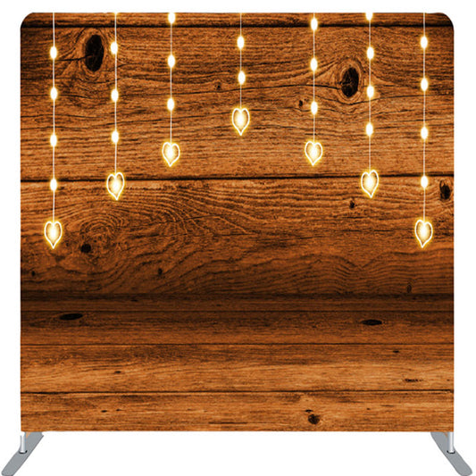 Lofaris Brown Wood Wall And Floor Fabric Backdrop For Party