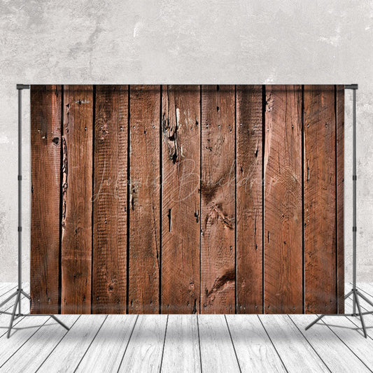 Lofaris Brown Wooden Retro Wall Backdrop For Photo Booth