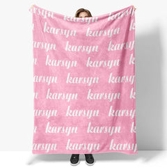 Lofaris Brush Letter Customized Name Blanket For Adult Gift