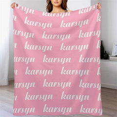Lofaris Brush Letter Customized Name Blanket For Adult Gift