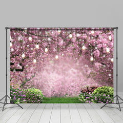 Lofaris Bucolic Pink Garden Blooming Floral Wedding Backdrop