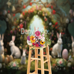 Lofaris Bunny Home In The Jungle Spring Easter Photo Backdrop
