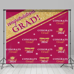 Lofaris Burgundy Congrats Grad Repeat Graduation Backdrop