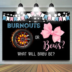 Lofaris Burnouts Or Bows Black Backdrop For Gender Reveal