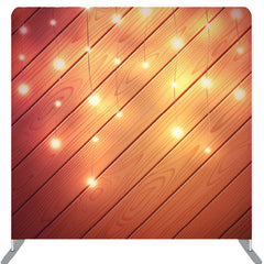 Lofaris Burnt Orange Wooden Lights Backdrop Cover For Decor