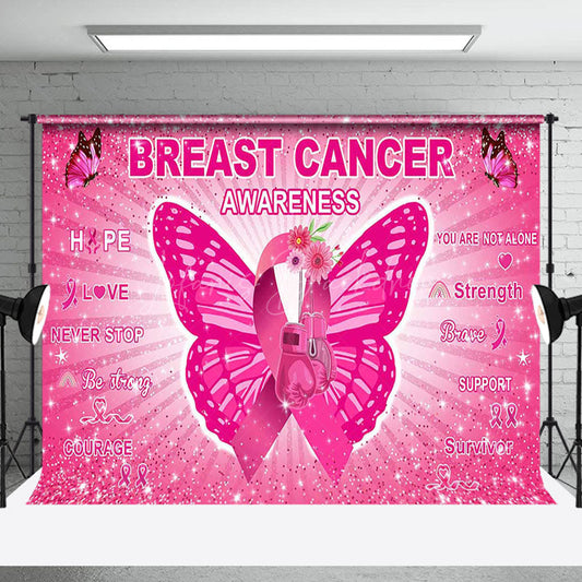 Lofaris Butterfly Positive Breast Cancer Awareness Backdrop