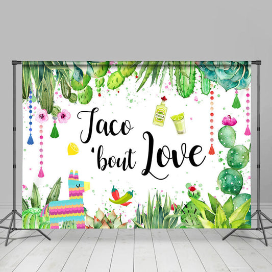 Lofaris Cactus Taco Bout Love Mexican Bridal Shower Backdrop