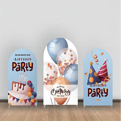 Lofaris Cake Balloons Caps Birthday Party Arch Backdrop Kit
