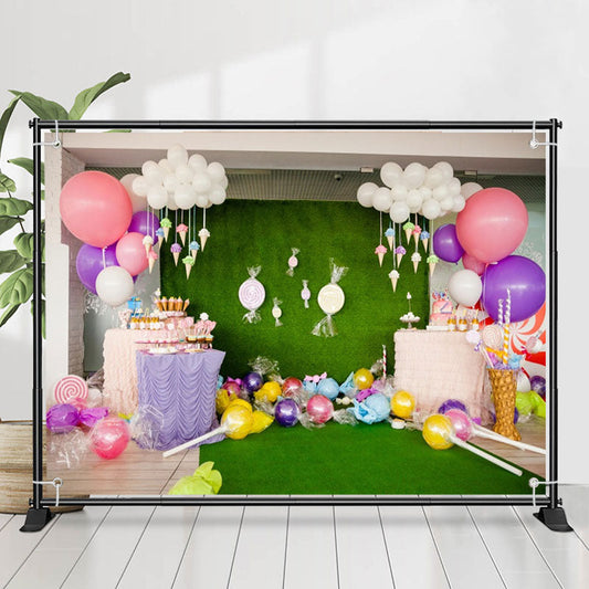 Lofaris Candy Balloons Dessert Party Scene Birthday Backdrop