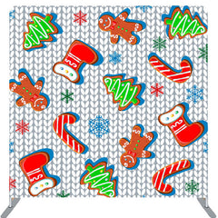 Lofaris Candy Socks White Textile Texture Christmas Backdrop