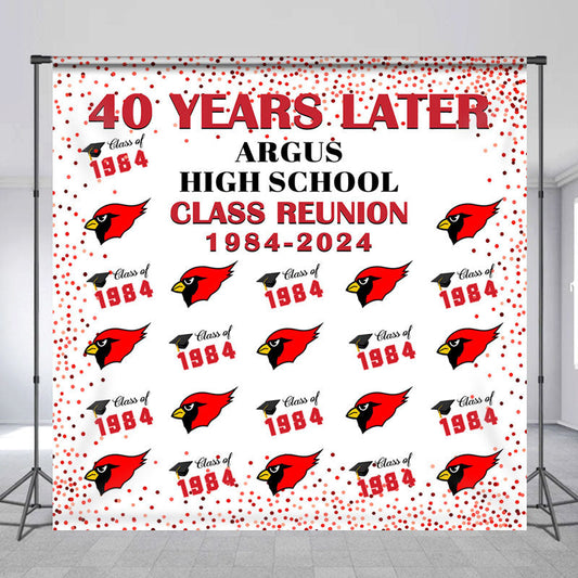 Lofaris Cardinal Step And Repeat Custom Class Reunion Backdrop