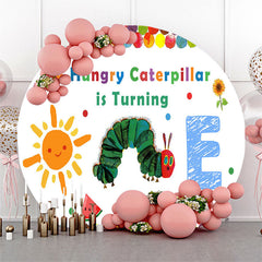 Lofaris Caterpillar Is Turning One Birthday Round Backdrop