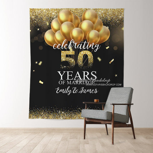 Lofaris Celebrating 50 Years Of Marriage For Wedding Backdrop