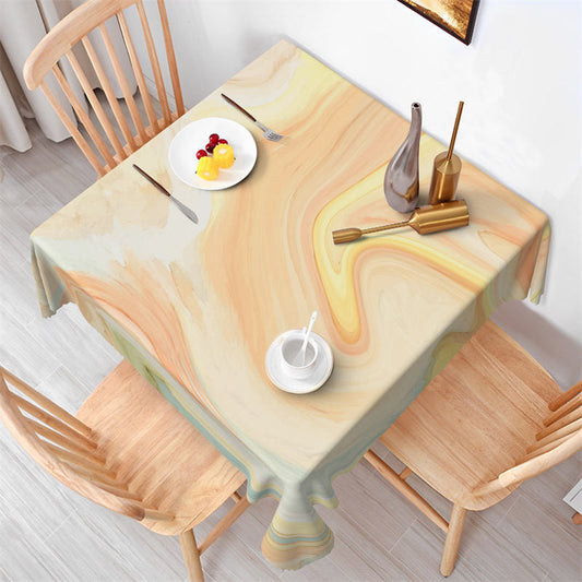 Lofaris Chic Abstract Render Grain Orange Square Tablecloth