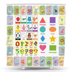 Lofaris Children Colorful Education Alphabet Shower Curtain