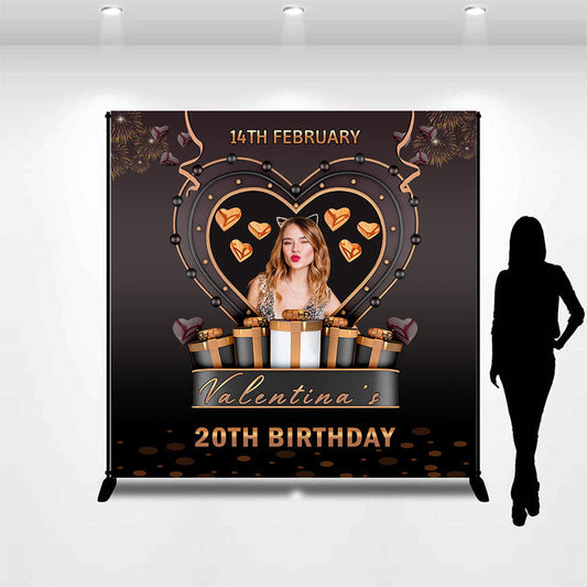 Lofaris Chocolate Color Spark Gift Custom Birthday Backdrop