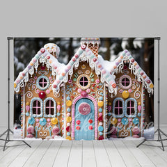 Lofaris Christmas Candy House Backdrop For Photo Studio