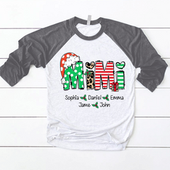 Lofaris Christmas Gift Kids Customized Name Baseball Shirt