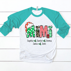 Lofaris Christmas Gift Kids Customized Name Baseball Shirt