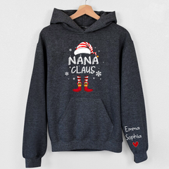 Lofaris Christmas Gift Nana Claus Customized Name Hoodie