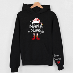 Lofaris Christmas Gift Nana Claus Customized Name Hoodie