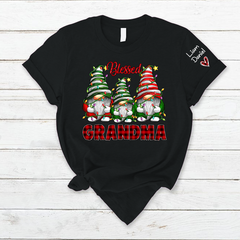 Lofaris Christmas Gnome Blessed Grandma And Kids T - Shirt