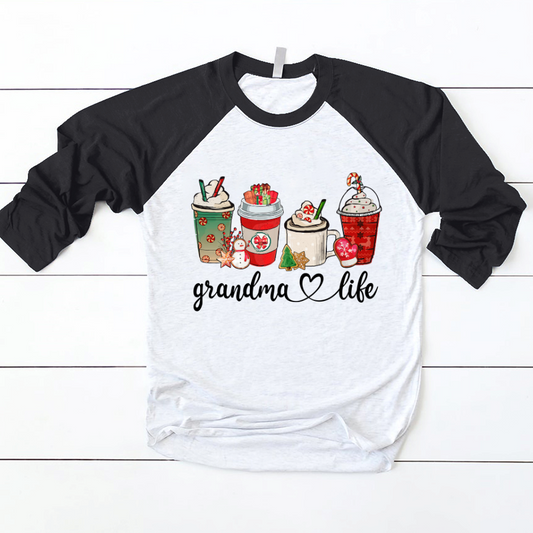 Lofaris Christmas Life Dessert Custom Name Baseball Shirt