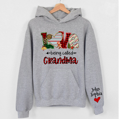 Lofaris Christmas Love Being Called Grandma Custom Hoodie
