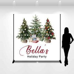Lofaris Christmas Tree Personalized Holiday Party Backdrop