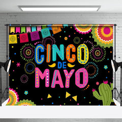 Lofaris Cinco De Mayo Colorful Dot Mexican Fiesta Backdrop