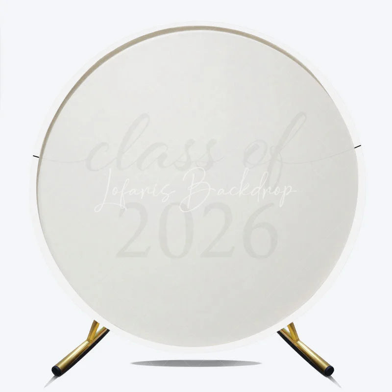 Lofaris Circle Black White Simple Backdrop For Graduation
