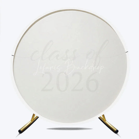 Lofaris Circle Black White Simple Backdrop For Graduation