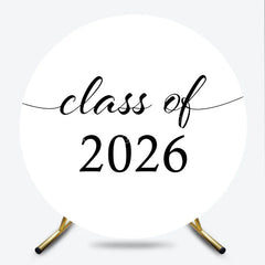 Lofaris Circle Black White Simple Backdrop For Graduation