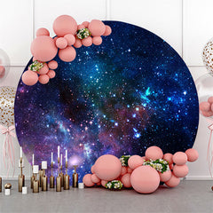 Lofaris Circle Night Glitter Galaxy Happy Birthday Backdrop Kit