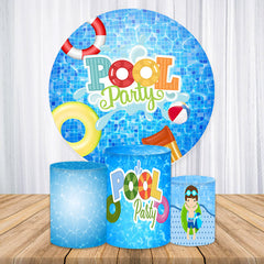 Lofaris Circle Summer Pool Party Backdrop Kit For Birthday