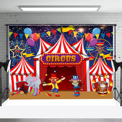 Lofaris Circus Spark Balloons Ferris Wheel Animals Backdrop