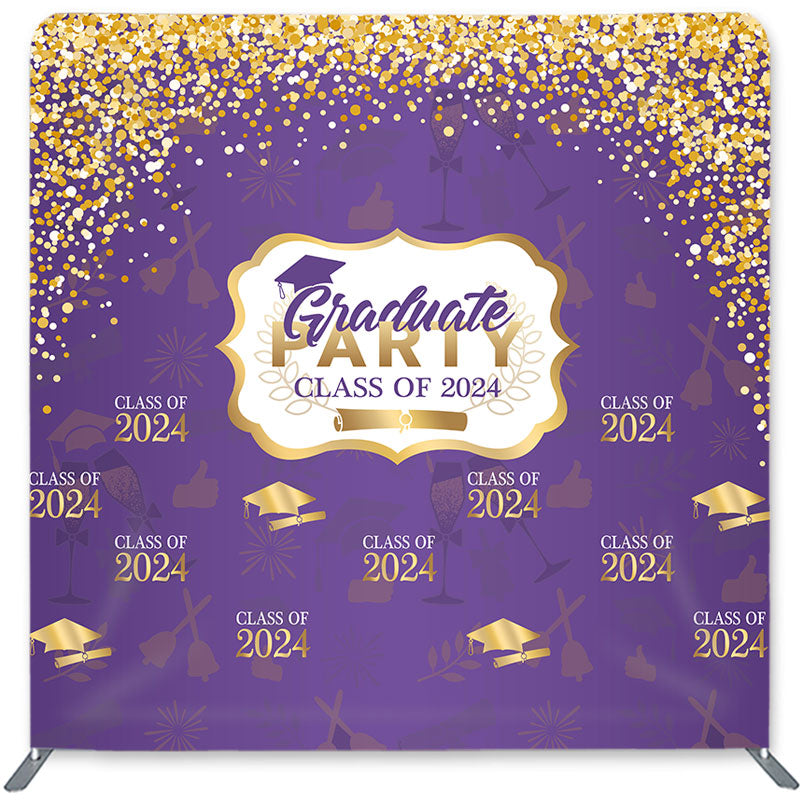 Lofaris Class of 2022 Purple Double-Sided Backdrop for Graduate