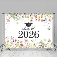 Lofaris Class Of 2026 Spring Bloosom Flower Graduation Backdrop