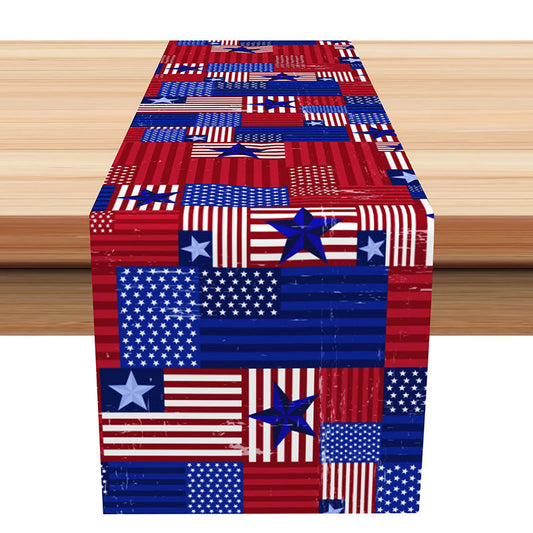 Lofaris Classic American Flag Independence Day Table Runner