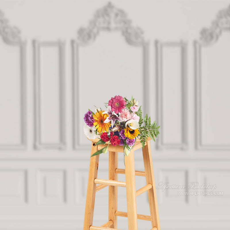 Lofaris Classic Mirror Frame White Wall Photoshoot Backdrop