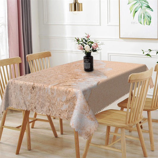 Lofaris Classy Beach Seaside Spindrift Brown Tablecloth