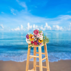 Lofaris Clear Fresh Blue Sky Clouds Sea Photography Backdrop